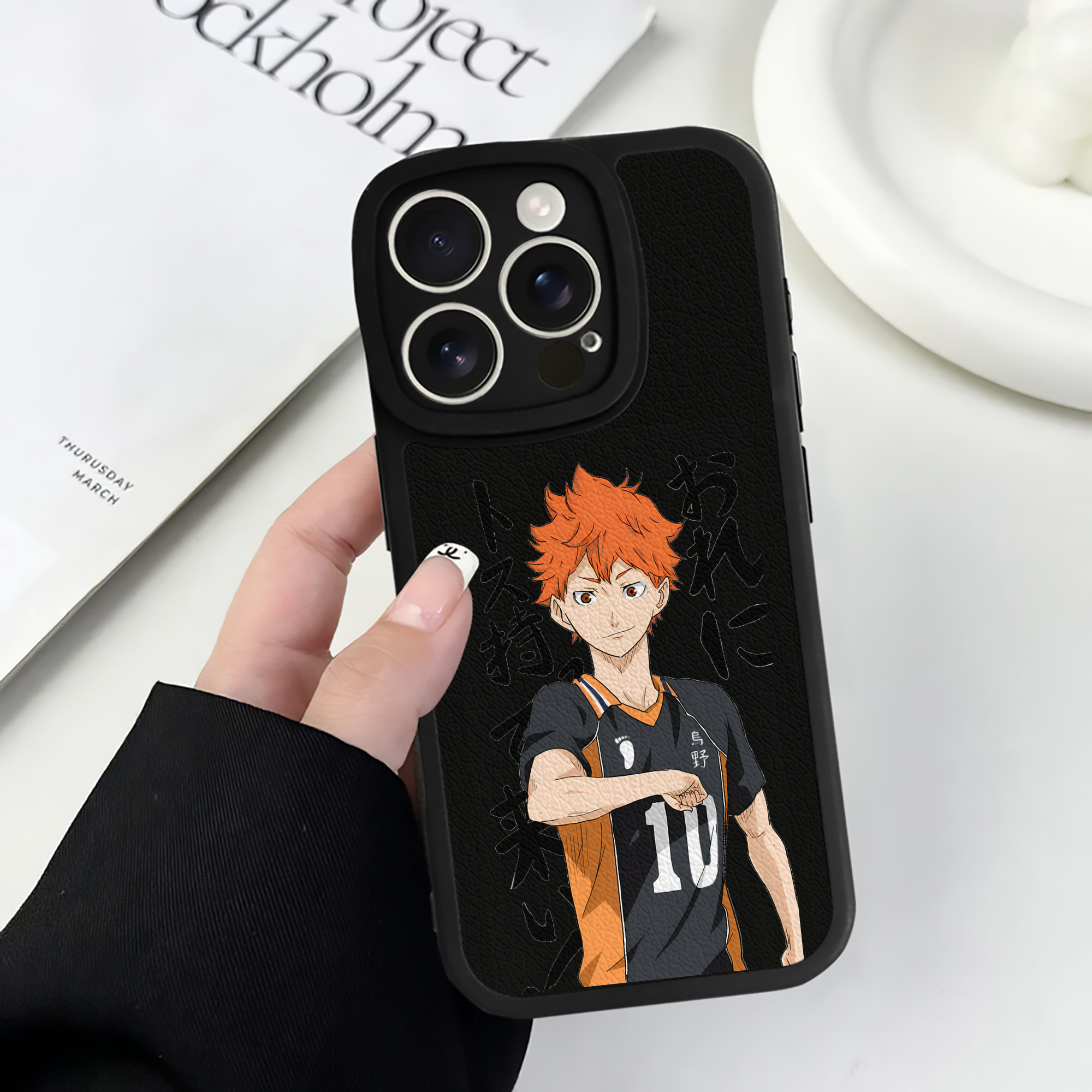 （画像用） ハイキュー!! Haikyu!! 【iPhone 16シリーズ対応】シリコンスマホケース（レザー調） 材質：シリコン